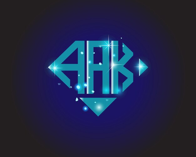 Plantilla de icono de vector de diseño de logotipo moderno inicial AAK