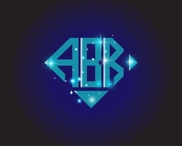 Plantilla de icono de vector de diseño de logotipo moderno inicial ABR