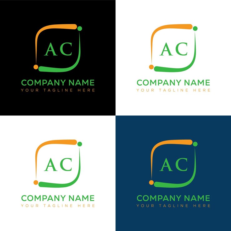 Vector plantilla de icono de vector de diseño de logotipo moderno inicial ac