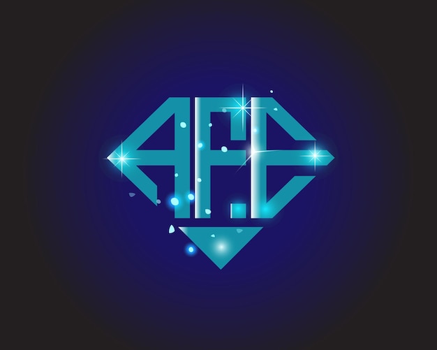 Plantilla de icono de vector de diseño de logotipo moderno inicial AFE