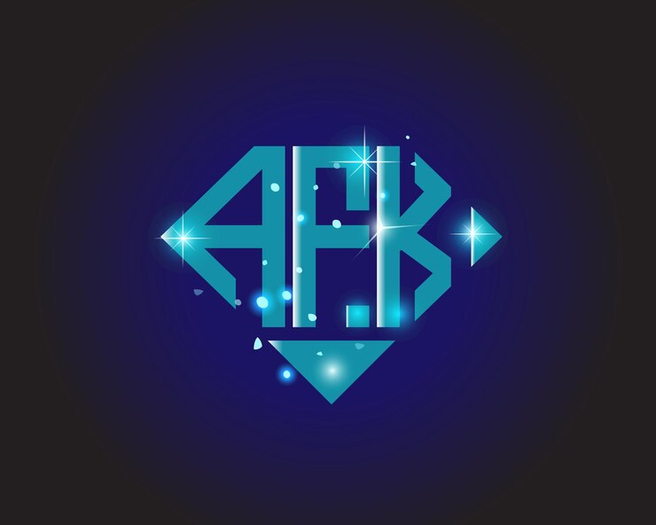 Vector plantilla de icono de vector de diseño de logotipo moderno inicial afk