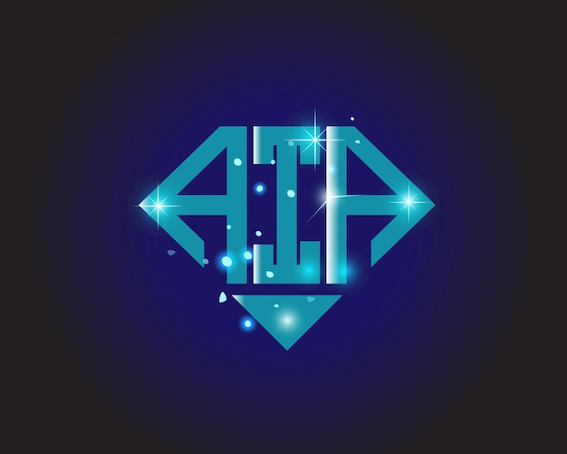 Plantilla de icono de vector de diseño de logotipo moderno inicial AIA