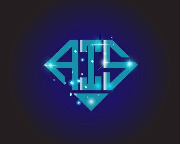 Plantilla de icono de vector de diseño de logotipo moderno inicial AIS