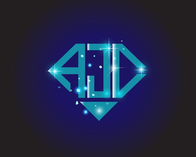 Plantilla de icono de vector de diseño de logotipo moderno inicial AJC