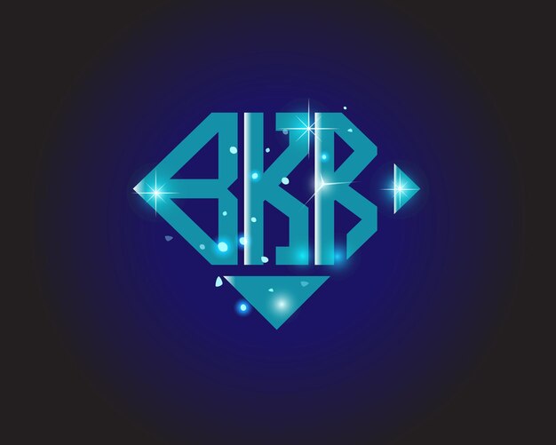 Plantilla de icono de vector de diseño de logotipo moderno inicial BKR
