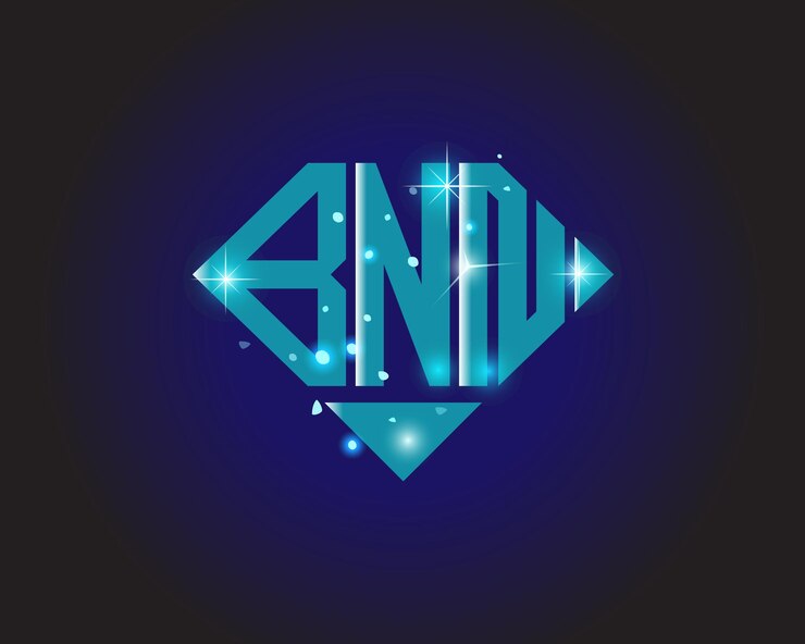 Vector plantilla de icono de vector de diseño de logotipo moderno inicial bnn