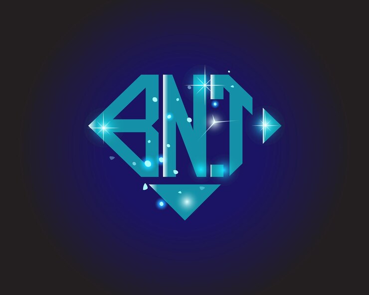 Vector plantilla de icono de vector de diseño de logotipo moderno inicial bnt
