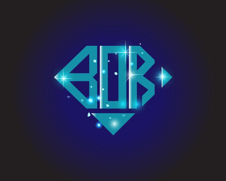Vector plantilla de icono de vector de diseño de logotipo moderno inicial de bor