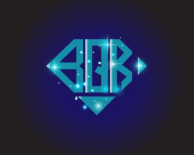 Plantilla de icono de vector de diseño de logotipo moderno inicial BQR