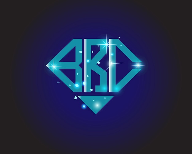 Plantilla de icono de vector de diseño de logotipo moderno inicial BRC