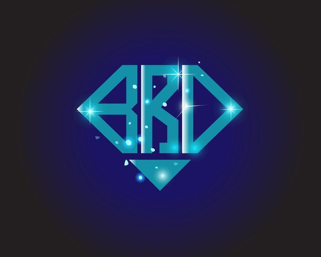 Plantilla de icono de vector de diseño de logotipo moderno inicial BRO