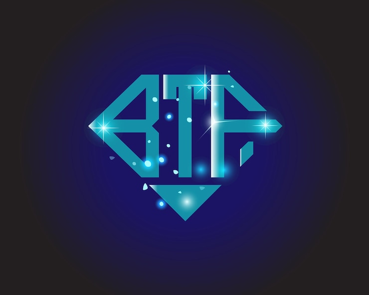 Vector plantilla de icono de vector de diseño de logotipo moderno inicial btf