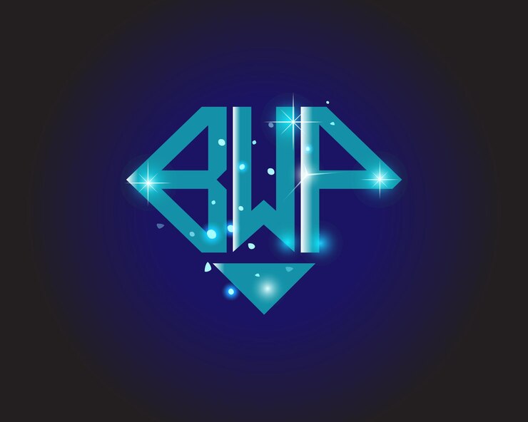 Vector plantilla de icono de vector de diseño de logotipo moderno inicial de bwp