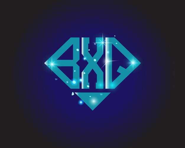 Plantilla de icono de vector de diseño de logotipo moderno inicial BXQ