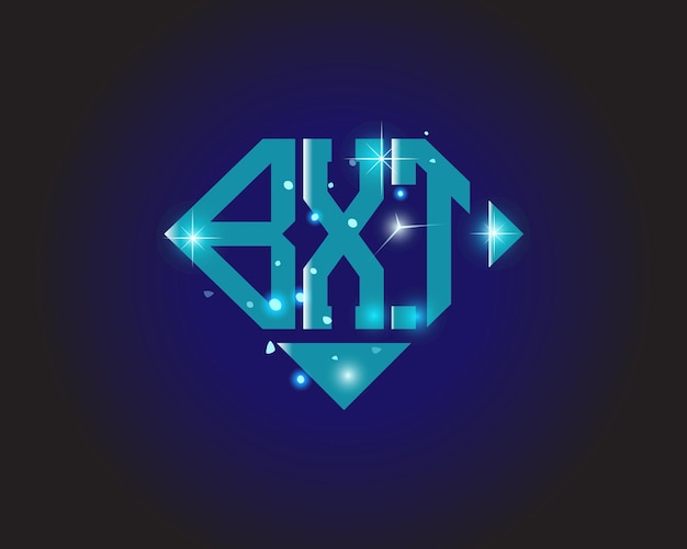 Plantilla de icono de vector de diseño de logotipo moderno inicial BXT