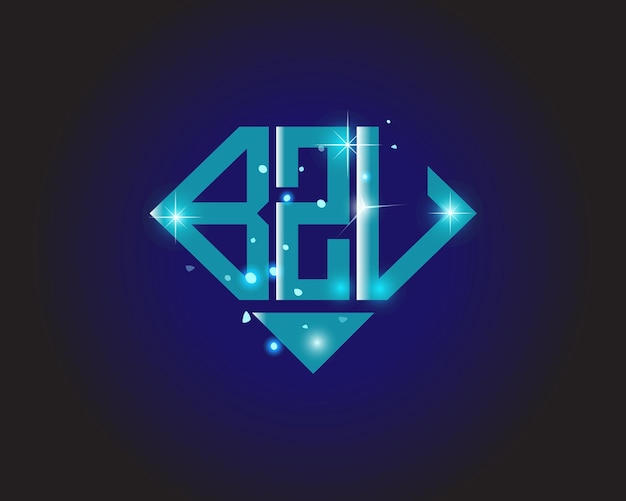 Plantilla de icono de vector de diseño de logotipo moderno inicial BZU