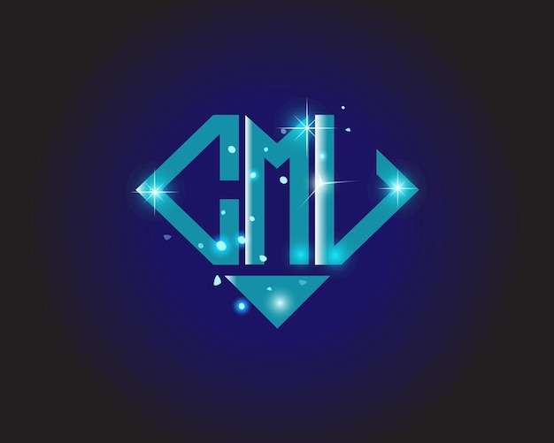Plantilla de icono de vector de diseño de logotipo moderno inicial de CMU