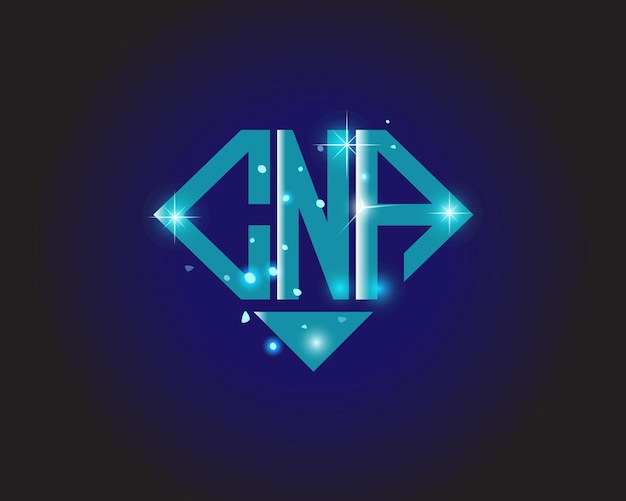 Plantilla de icono de vector de diseño de logotipo moderno inicial CNA