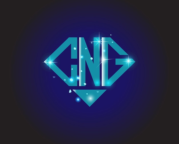 Plantilla de icono de vector de diseño de logotipo moderno inicial CNG