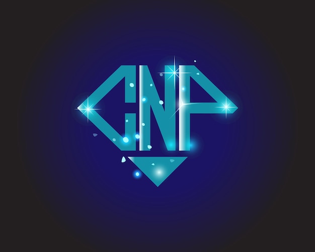 Plantilla de icono de vector de diseño de logotipo moderno inicial CNP