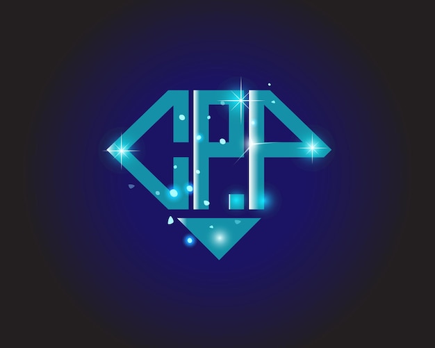 Plantilla de icono de vector de diseño de logotipo moderno inicial de CPP