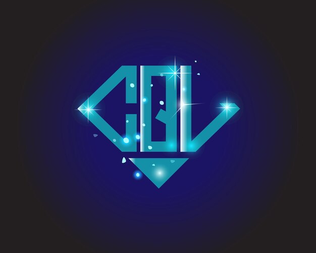 Plantilla de icono de vector de diseño de logotipo moderno inicial CQL