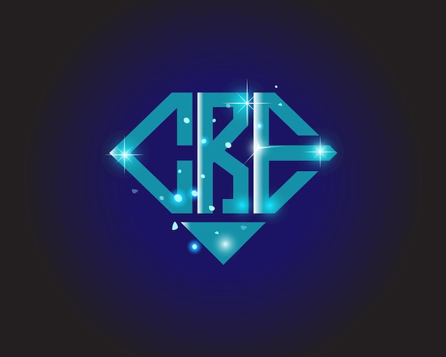 Plantilla de icono de vector de diseño de logotipo moderno inicial CRE