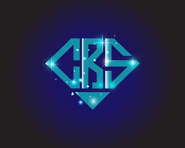 Plantilla de icono de vector de diseño de logotipo moderno inicial CRS