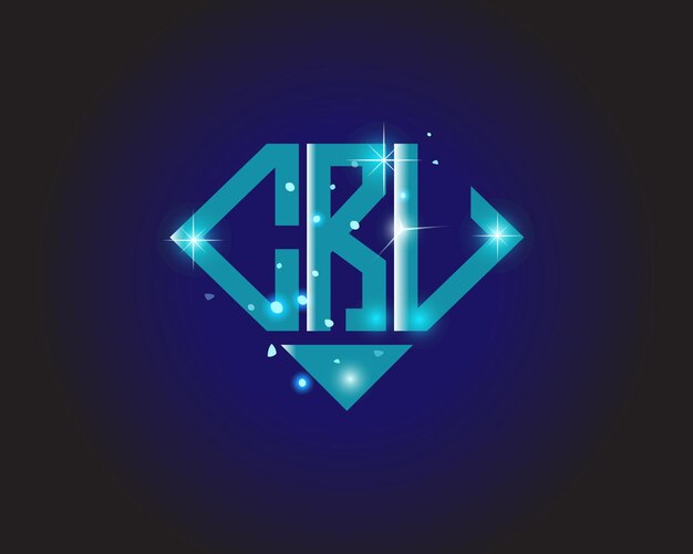 Plantilla de icono de vector de diseño de logotipo moderno inicial CRU