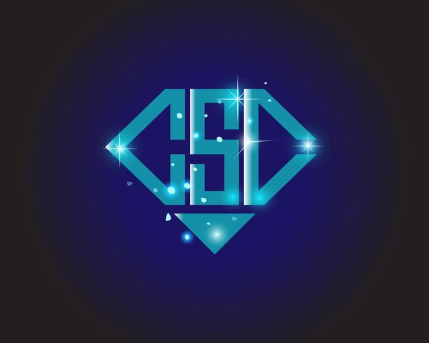 Plantilla de icono de vector de diseño de logotipo moderno inicial CSC
