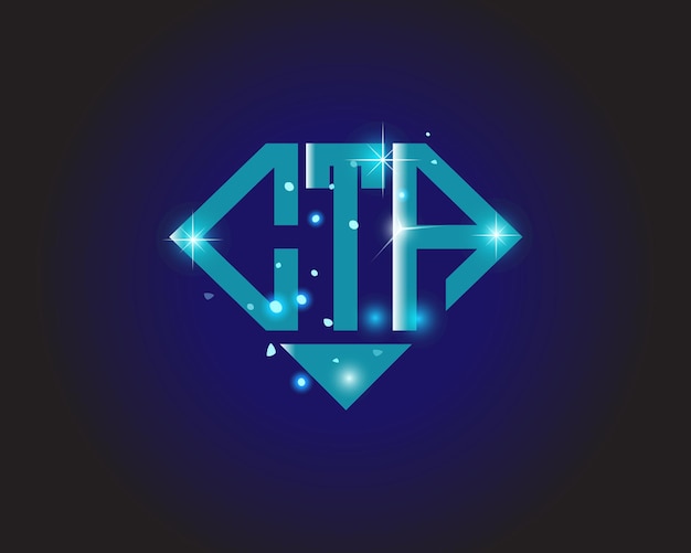 Plantilla de icono de vector de diseño de logotipo moderno inicial CTA