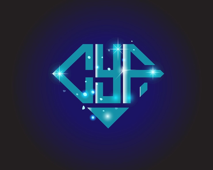 Vector plantilla de icono de vector de diseño de logotipo moderno inicial cyf