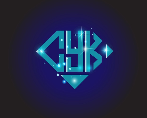 Plantilla de icono de vector de diseño de logotipo moderno inicial CYK
