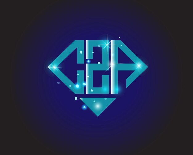 Plantilla de icono de vector de diseño de logotipo moderno inicial CZA