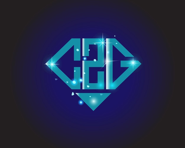 Plantilla de icono de vector de diseño de logotipo moderno inicial CZG