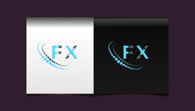 Plantilla de icono de vector de diseño de logotipo moderno inicial de FX