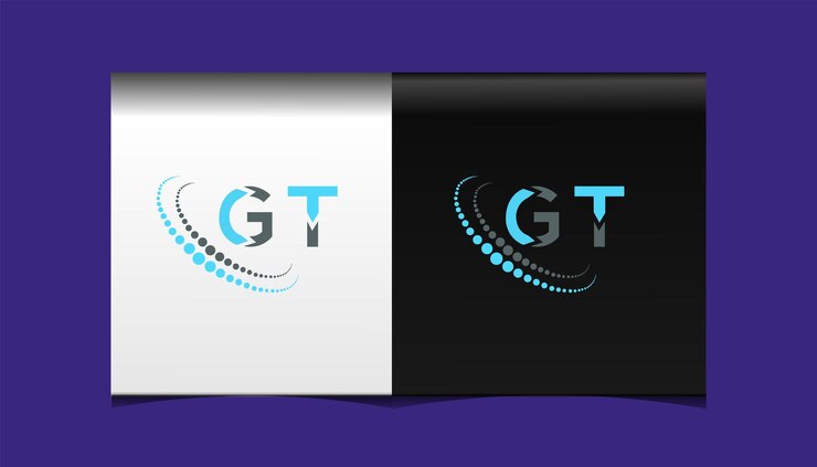 Vector plantilla de icono de vector de diseño de logotipo moderno inicial gt