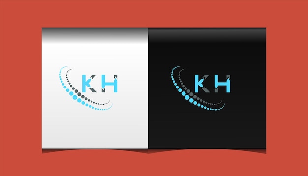 Plantilla de icono de vector de diseño de logotipo moderno inicial kh