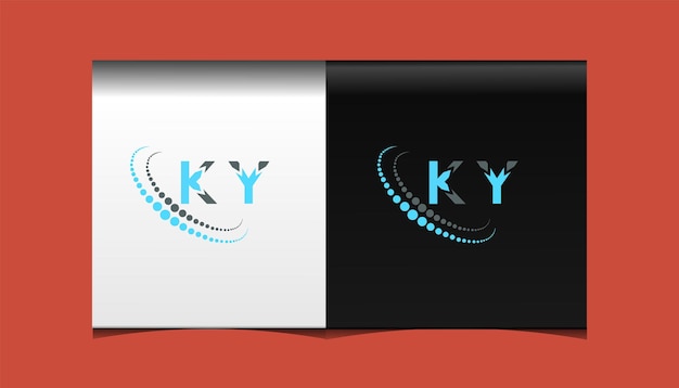 Plantilla de icono de vector de diseño de logotipo moderno inicial KY