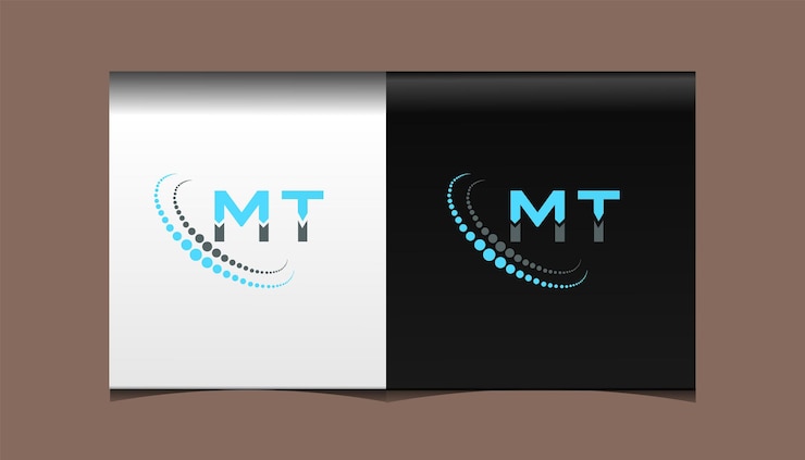 Vector plantilla de icono de vector de diseño de logotipo moderno inicial de mt