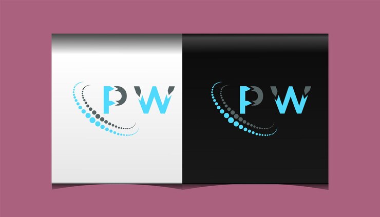 Vector plantilla de icono de vector de diseño de logotipo moderno inicial de pw