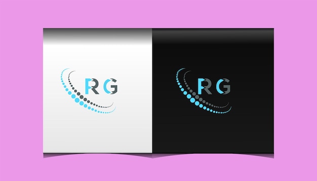 Plantilla de icono de vector de diseño de logotipo moderno inicial de RG