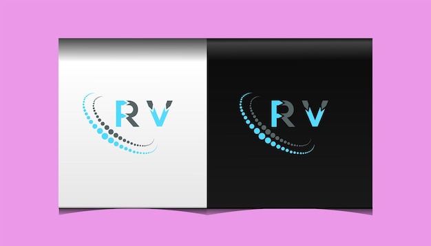 Vector plantilla de icono de vector de diseño de logotipo moderno inicial de rv