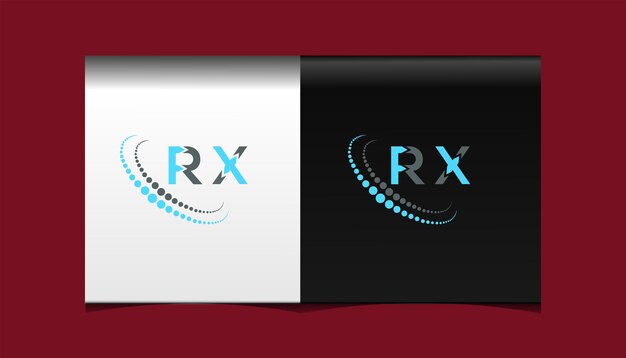 Plantilla de icono de vector de diseño de logotipo moderno inicial rx