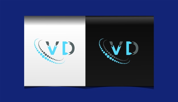 Vector plantilla de icono de vector de diseño de logotipo moderno inicial vd