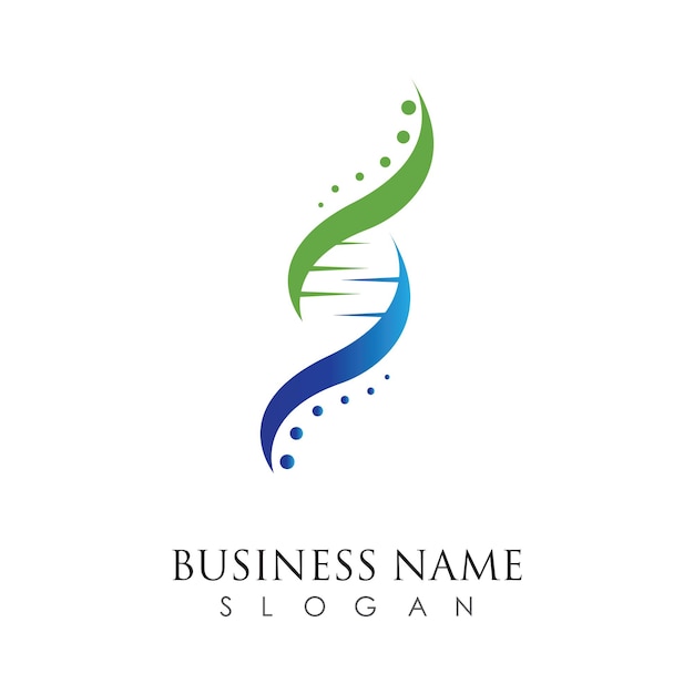 Plantilla de icono de vector de logotipo de ADN