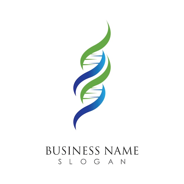Plantilla de icono de vector de logotipo de ADN