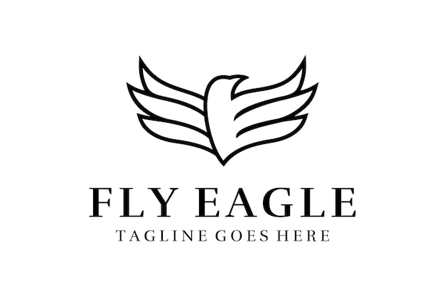 Plantilla de icono de vector de logotipo de águila moderna de lujo de ilustración creativa