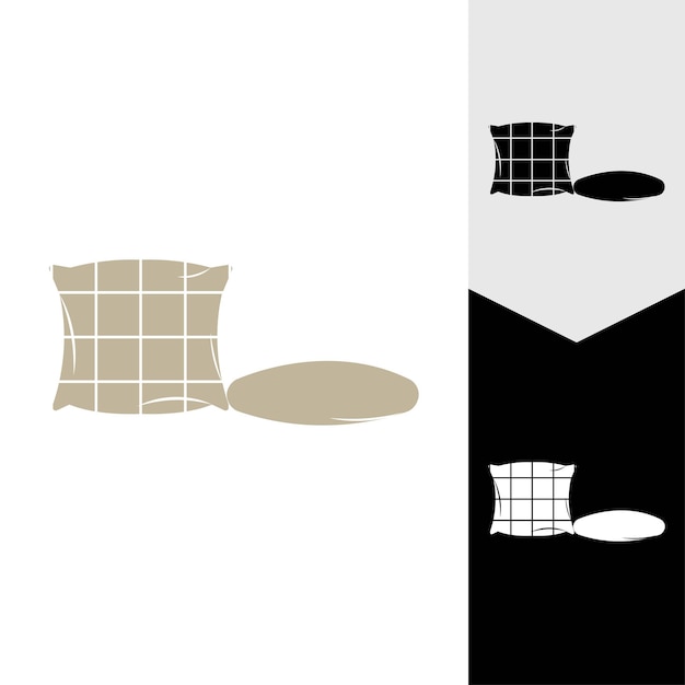 Plantilla de icono de vector de logotipo de almohada