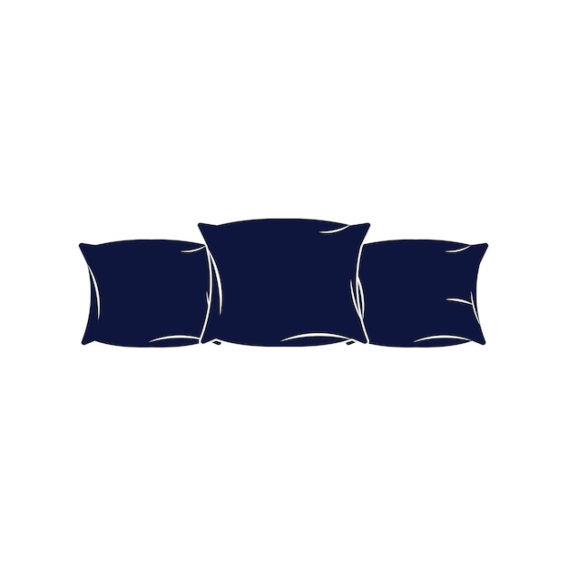 Plantilla de icono de vector de logotipo de almohada